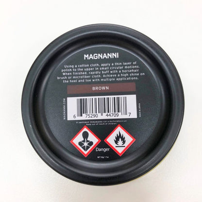 マグナーニ クリーム 補色 ワックス シュー ポリッシュ ブラウン 50g MAGNANNI Shoe Polish【AFI14】【中古】