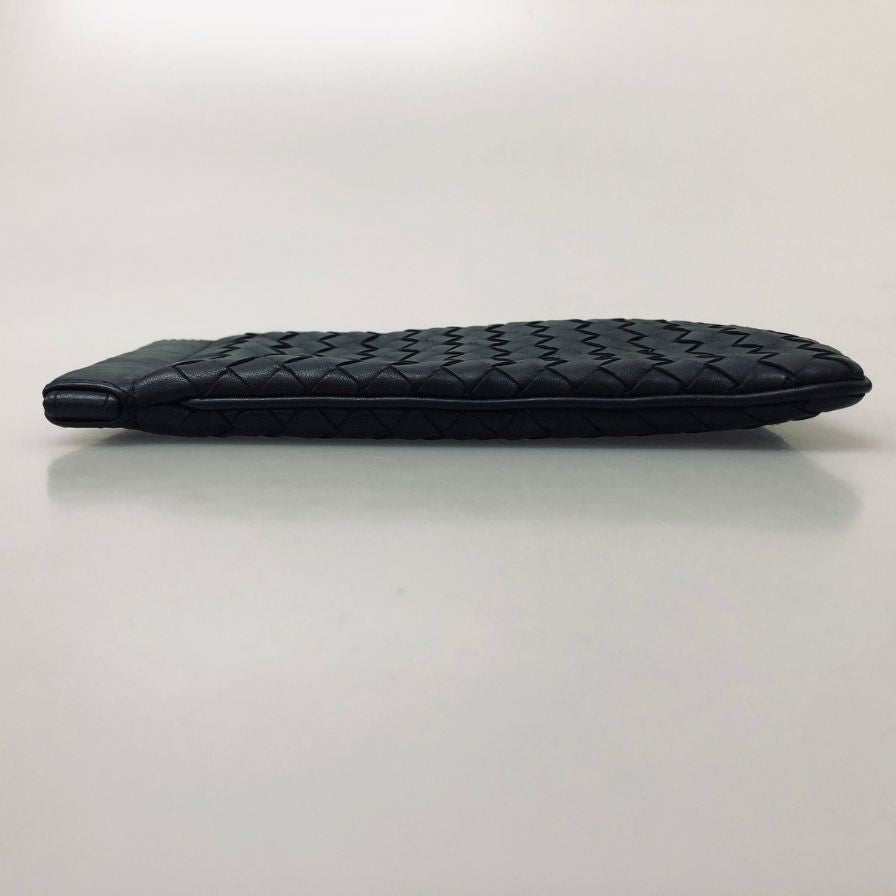ボッテガヴェネタ イントレチャート レザー 眼鏡ケース ブラック BOTTEGA VENETA【AFI21】【中古】