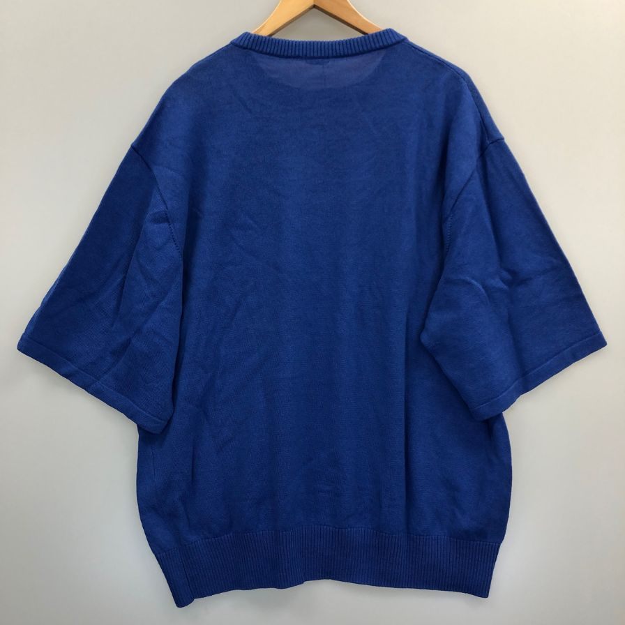 新品同様◆ザ シェパード アンダーカバー 23SS HiGペーパー半袖ニット ブルー メンズ サイズ4 the Shepherd UNDERCOVER 【AFB39】