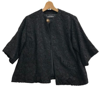 美品◆ドルチェ&ガッバーナ レースジャケット  レディース サイズ40 ブラック  Dolce & Gabbana 【AFB36】