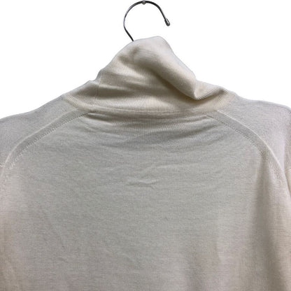 美品◆ジョンスメドレー ニットセーター 長袖 タートルネック ウール アイボリー M JOHN SMEDLEY 【AFB3】