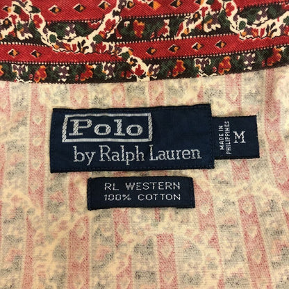 美品◆ポロ ラルフローレン ウエスタンシャツ パールボタン 総柄 サイズM  POLO RALPH LAUREN 【AFB27】