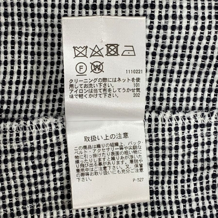 美品◆ラ ジョコンダ ショート丈 1Bジャケット 日本製 ラピーヌ社 レディース サイズ38 ブラック×ホワイト LA JOCONDE 【AFB42】