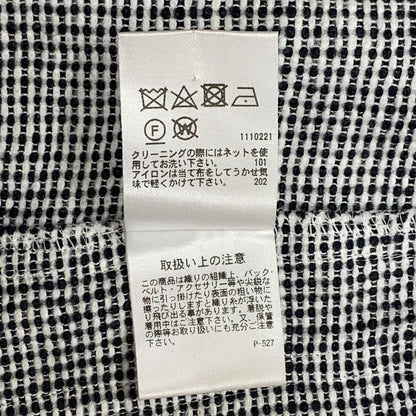 美品◆ラ ジョコンダ ショート丈 1Bジャケット 日本製 ラピーヌ社 レディース サイズ38 ブラック×ホワイト LA JOCONDE 【AFB42】