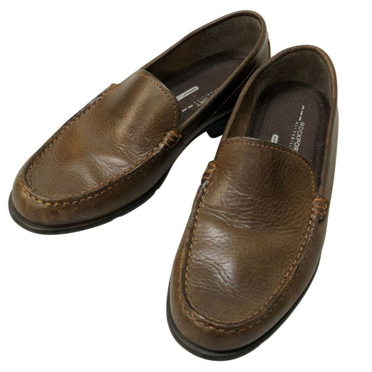 ロックポート ローファー V76694 Uチップ グレインレザー メンズ サイズ25 ブラウン Rockport 約25.0cm【AFC41】