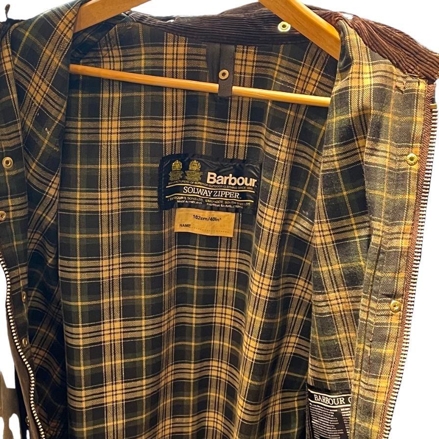 バブアー コート ソルウェイジッパー 2ワラント ヴィンテージ 80年代 メンズ 40in BARBOUR SOLWAY ZIPPER【LA】