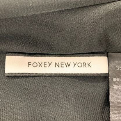 美品◆フォクシー ニューヨーク ワンピース トリアセテート 35346-NA0FY403L ブラック レディース サイズ38 FOXEY NEW YORK 【AFB7】