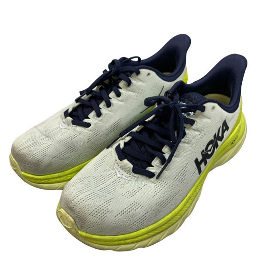 ホカオネオネ ローカットスニーカー bondi 7 wide ホワイト×イエロー メンズ 28㎝ F27220K HOKA ONE ONE 約28.0cm【AFC41】