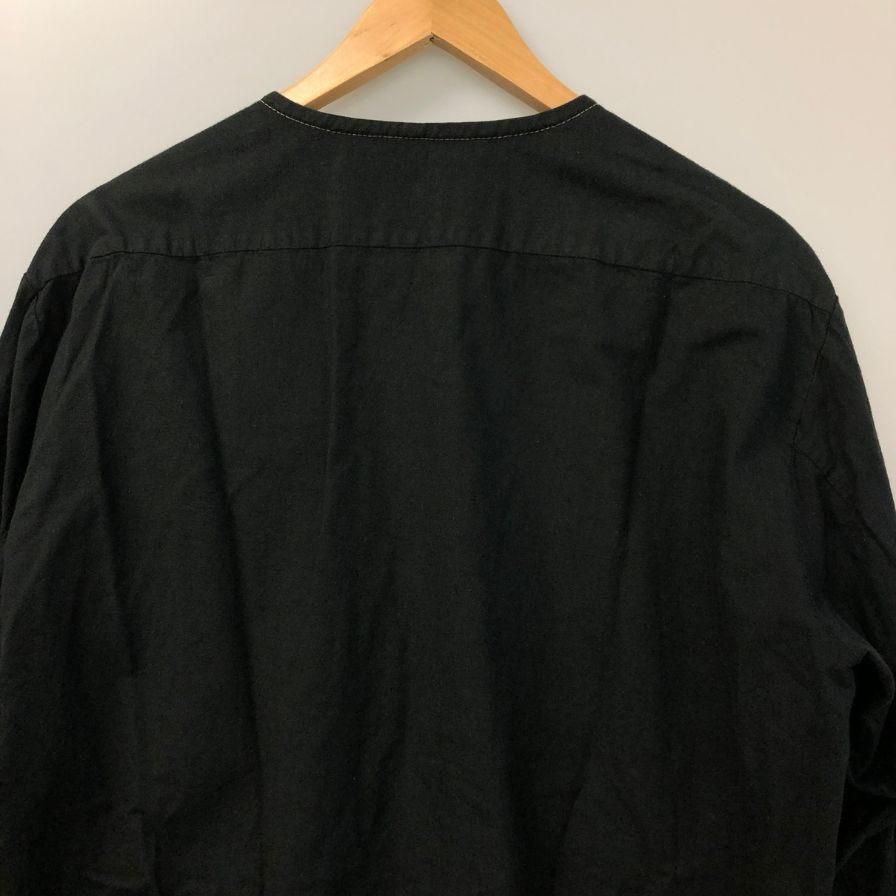 美品◆チェコ軍 ノーカラーシャツ ミリタリー ブラック メンズ サイズ表記なし Czech vintage 【AFB41】