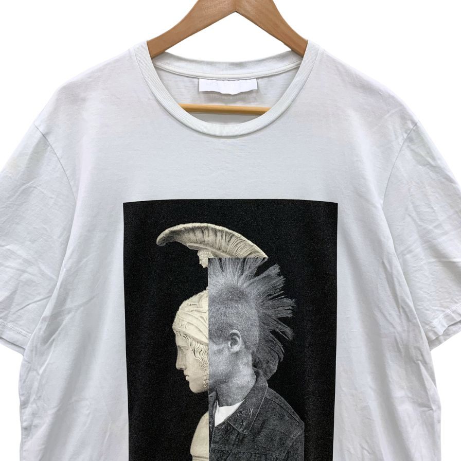 中古◆ニールバレット Tシャツ 20AW Hybrid Mohawk God TEE PBJT793B-P508S メンズ サイズXL ホワイト Neil Barrett 【AFB15】