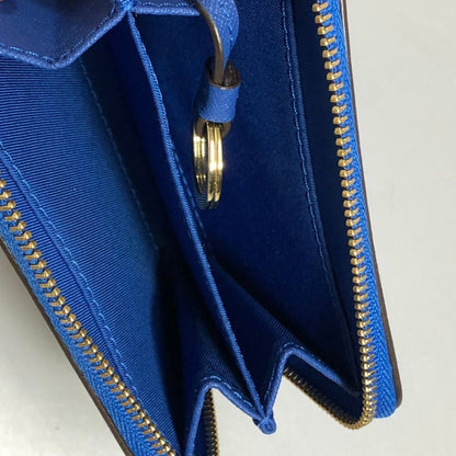 トリーバーチ コインケース 花柄 ラウンドファスナー レザー ベージュ系 レディース TORY BURCH【AFB50】【中古】