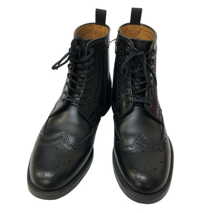 リーガル 54NR メダリオン ウィングチップ サイドジップ ブーツ メンズ サイズ 25.5 ブラック REGAL 約25.5cm【YB1】