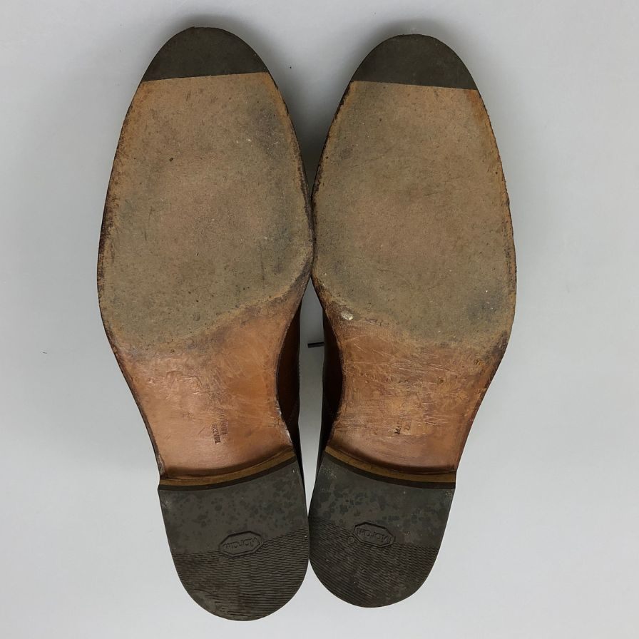 エーボンハウス レザーシューズ クロケット＆ジョーンズ製 パンチドキャップトゥ ブラウン サイズUK8E メンズ AVON HOUSE 約26.5cm【AFC1】