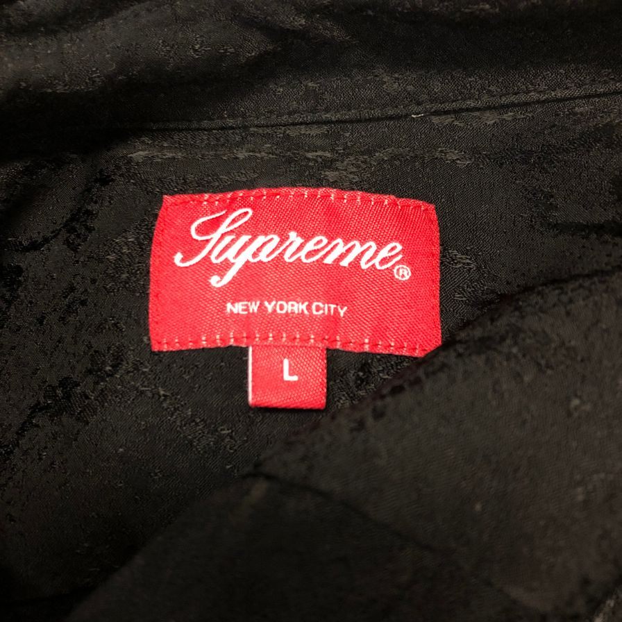 美品◆シュプリーム 20SS スネークシャツ 長袖 シャツ ブラック サイズ L  supreme 【AFB9】