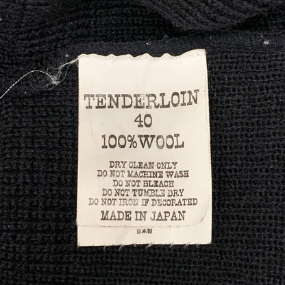 中古◆テンダーロイン ニット Vネック ウール メンズ ブラック サイズ40 THE TENDERLOIN 【AFB17】
