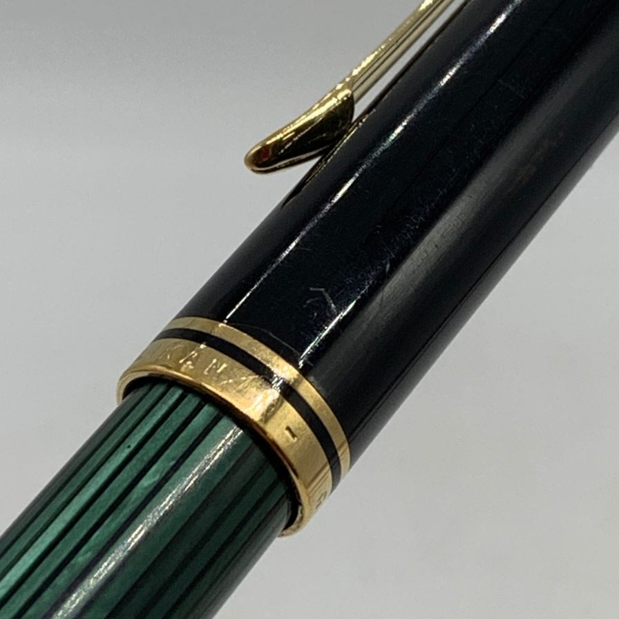 ペリカン 万年筆 スーベレーン 緑縞 ストライプ ペン先18C-750 F字 PELIKAN Souveran【AFI8】