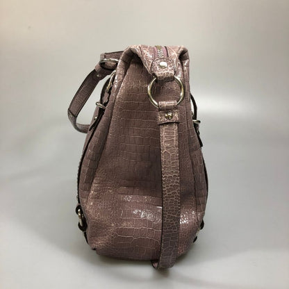 コーチ ショルダーバッグ レザー クロコダイル型押し パープル系 レディース 15384 COACH【AFE5】
