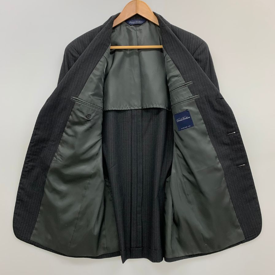 ブルックスブラザーズ  3Bスーツ ストライプ ウール グレー サイズ36REG  Brooks Brothers【AFA7】