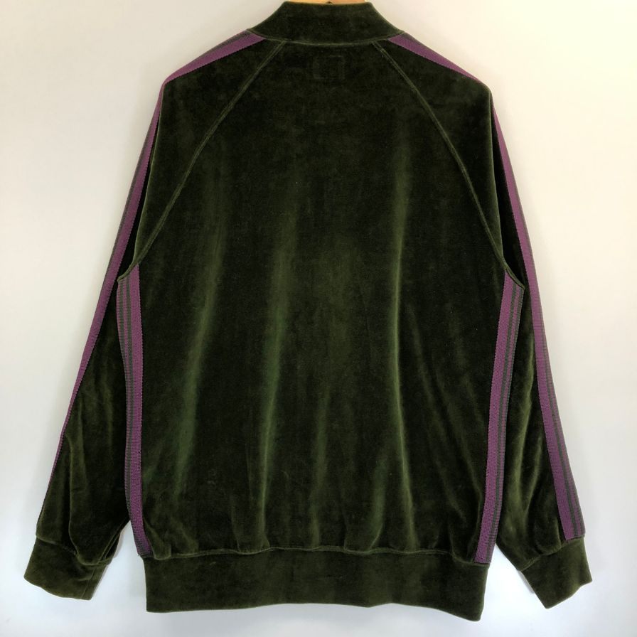 極美品◆ニードルス 21AW トラックジャケット ベロア グリーン×パープル メンズ サイズL J0227 Needles 【AFB3】