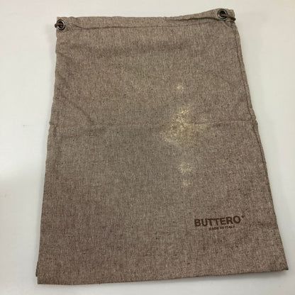 ブッテロ サイドジップブーツ レースアップ B2904 カーフ ブラック サイズ42 BUTTERO 約26.5cm【AFD8】