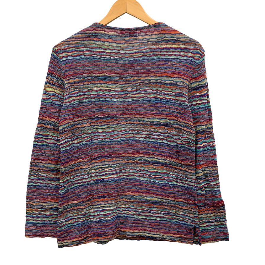 極美品◆ミッソーニ カットソー ヘンリーネック 総柄 レディース サイズ44 MISSONI 【AFB13】