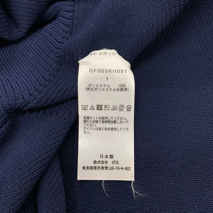 極美品◆シーエフシーエル ニットドレス POTTERY DRESS 半袖 ネイビー サイズ1 レディース CFCL 【AFB45】
