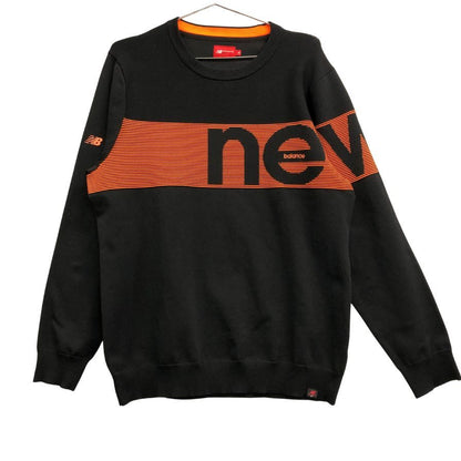 美品◆ニューバランス ゴルフ ニット クルーネック ブラック メンズ サイズ6 New Balance Golf 【AFA21】