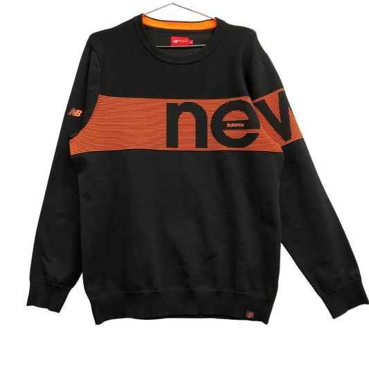 美品◆ニューバランス ゴルフ ニット クルーネック ブラック メンズ サイズ6 New Balance Golf 【AFA21】