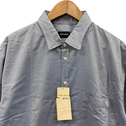 新品同様◆ジョルジオ アルマーニ 長袖シャツ グレー コットン サイズ45 GIORGIO ARMANI 【AFB14】