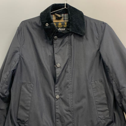 バブアー SL ボーダー ワックスド コート 英国製 メンズ サイズ 34 ダークネイビー Barbour【LA】