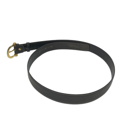 ロエベ レザーベルト ゴールド金具 グレー サイズ34-85 LOEWE【AFI13】
