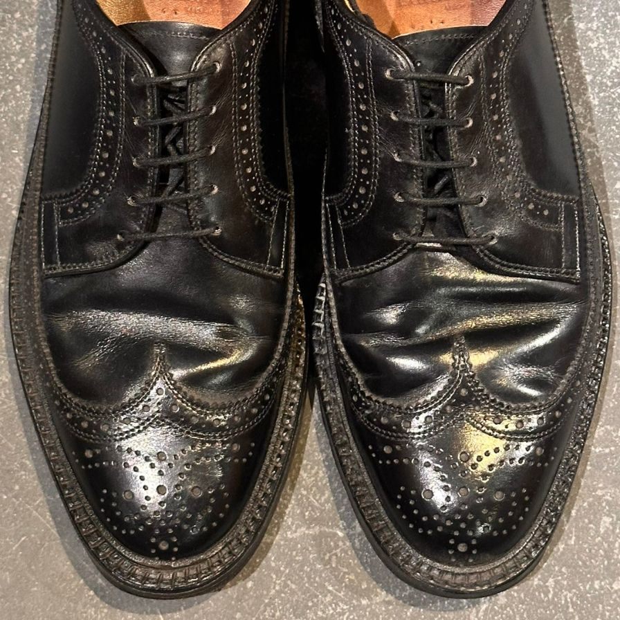 アレンエドモンズ フルブローグ カーフ ブラック サイズ6.5E メンズ Allen Edmonds ビジネスシューズ 約24.5cm【LA】【中古】