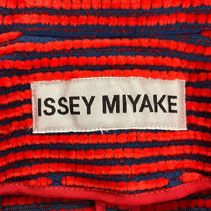 極美品◆イッセイミヤケ ジャケット レッド系 IM64FA500 サイズ2 ISSEY MIYAKE 【AFA6】