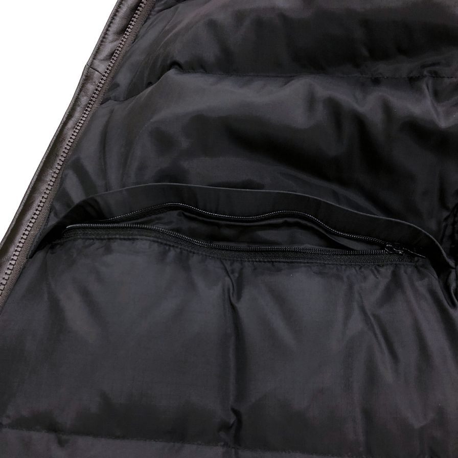 新品同様◆ヴァンヂャケット 羊革 ダウンジャケット ブラック メンズM JK-12903 VAN JACKET 【AFA23】