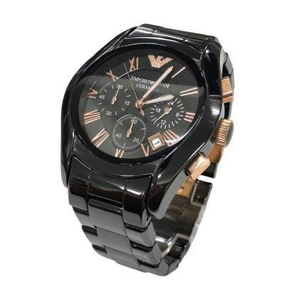 エンポリオアルマーニ クオーツ時計 クロノグラフ デイト ブラック メンズ AR-1410 EMPORIO ARMANI【AFI11】