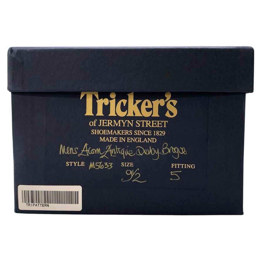 トリッカーズ レザーシューズ カントリー ウイングチップ バートン M5633 メンズ サイズ9.5 ブラウン Tricker’s BOURTON ビジネスシューズ 約28.0cm【LA】【中古】