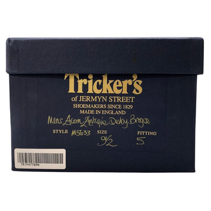 トリッカーズ レザーシューズ カントリー ウイングチップ バートン M5633 メンズ サイズ9.5 ブラウン Tricker’s BOURTON ビジネスシューズ 約28.0cm【LA】【中古】