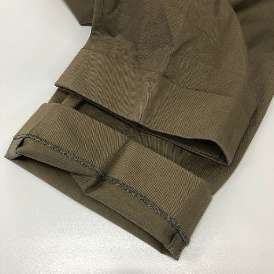 ビスポーク オーダー コットン タックパンツ ベージュ日本製 ノーブランド メンズ サイズ表記なし 【AFB51】