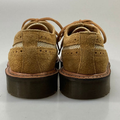 ドクターマーチン 3989 ウイングチップ スエード ヘリンボーン生地コンビ ブラウン サイズUK6 Dr. Martens 約25.0cm【AFC41】