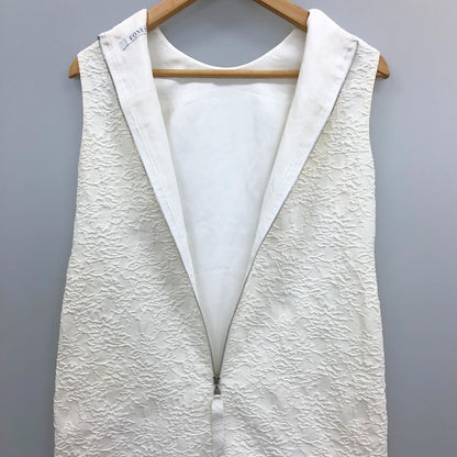 美品◆フォクシー ノースリーブワンピース 33069 レディース サイズ38 ホワイト系 FOXEY 【AFB23】