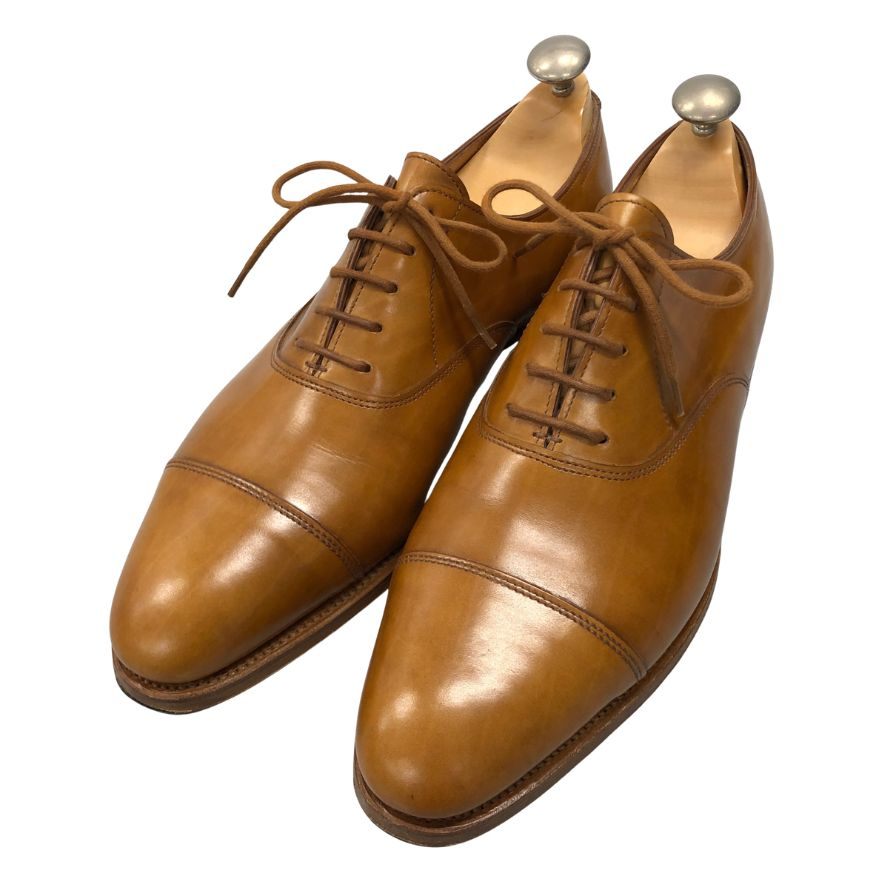 ジョンロブ レザーシューズ シティ2 カーフ ストレートチップ 7000ラスト サイズUK6.5E ブラウン JOHN LOBB CITY ビジネスシューズ 約25.0cm【LA】【中古】