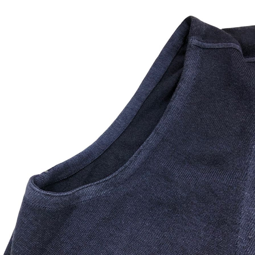 美品◆グランサッソ ヴィンテージ ベスト メンズ ネイビー サイズ48 Gran Sasso vintage 【AFB14】