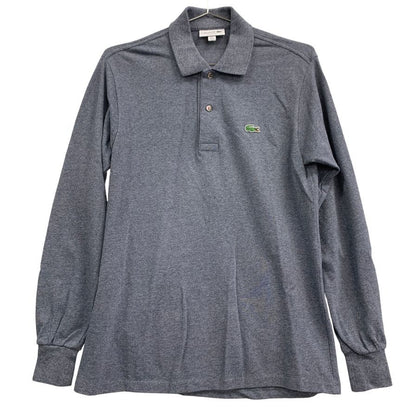 極美品◆ラコステ ポロシャツ 長袖 L1313A クラシックフィット コットン ブルー系 サイズFR3  LACOSTE 【AFB9】