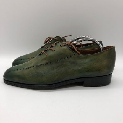 ベルルッティ ホールカット レザー メダリオン グリーンパティーヌ メンズ サイズUK6 Berluti 約24.5cm【PTM】
