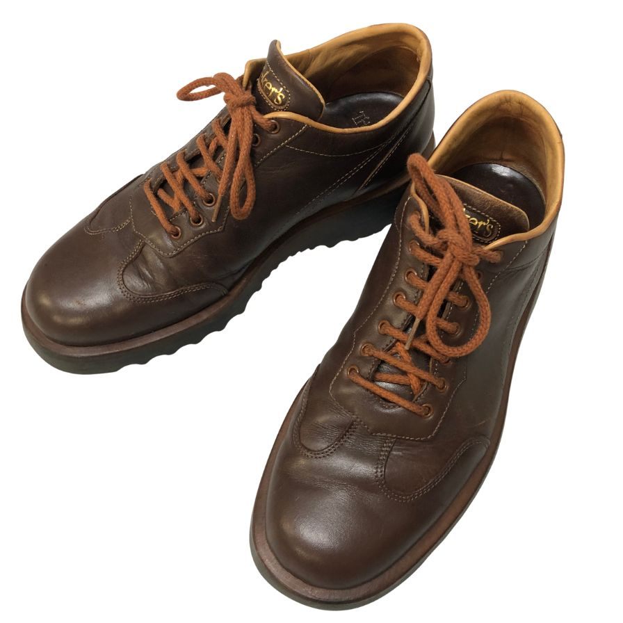 トリッカーズ レザースニーカー ブラウン カーフ サイズUK6 メンズ Tricker’s 約25.0cm【AFC7】
