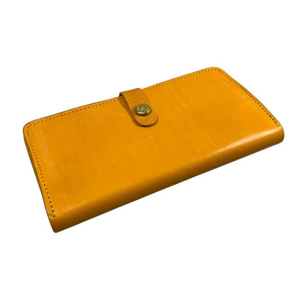 グレンロイヤル 長財布 二つ折り財布 フラップボタン コードバン オレンジ系 GLENROYAL【AFI7】