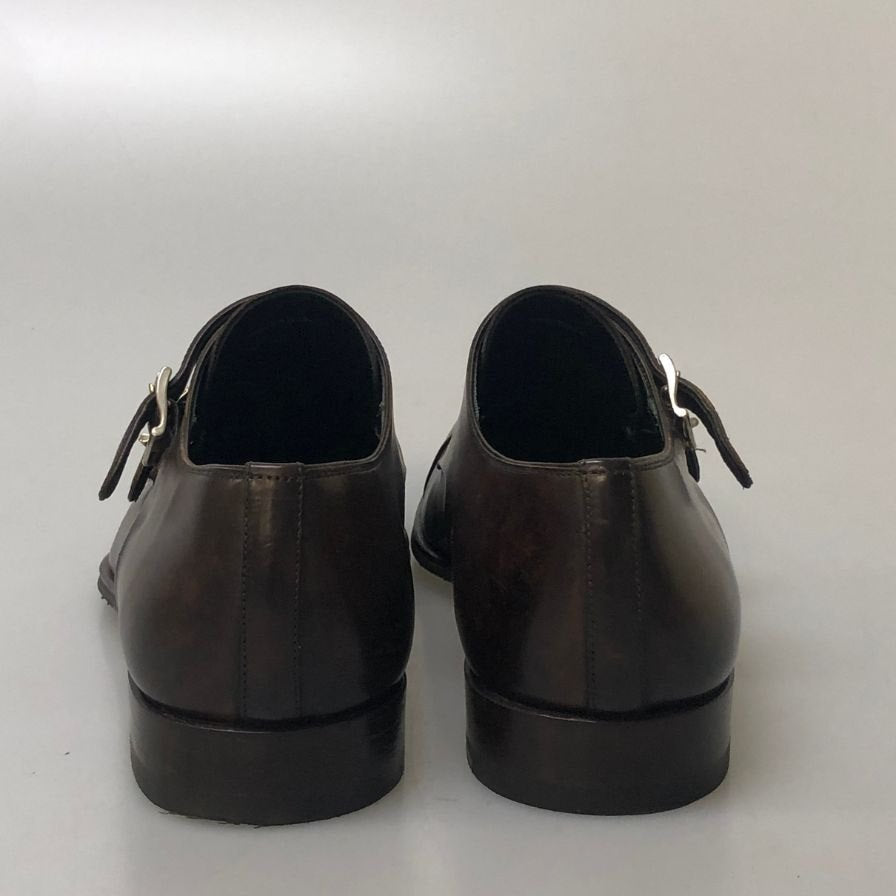 マグナーニ ダブルモンク ストラップ ブラウン メンズ サイズ43 MAGNANNI 約27.0cm【AFC32】