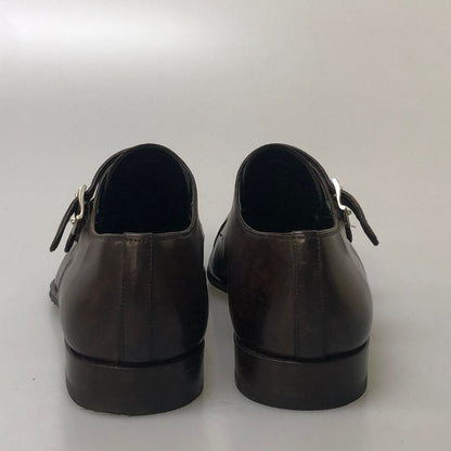 マグナーニ ダブルモンク ストラップ ブラウン メンズ サイズ43 MAGNANNI 約27.0cm【AFC32】