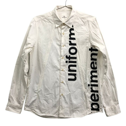 美品◆ユニフォームエクスペリメント ギャバジン ポケット レギュラーカラー シャツ サイズ1 UE-192013 uniform experiment 【AFB36】