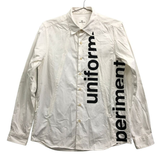 美品◆ユニフォームエクスペリメント ギャバジン ポケット レギュラーカラー シャツ サイズ1 UE-192013 uniform experiment 【AFB36】